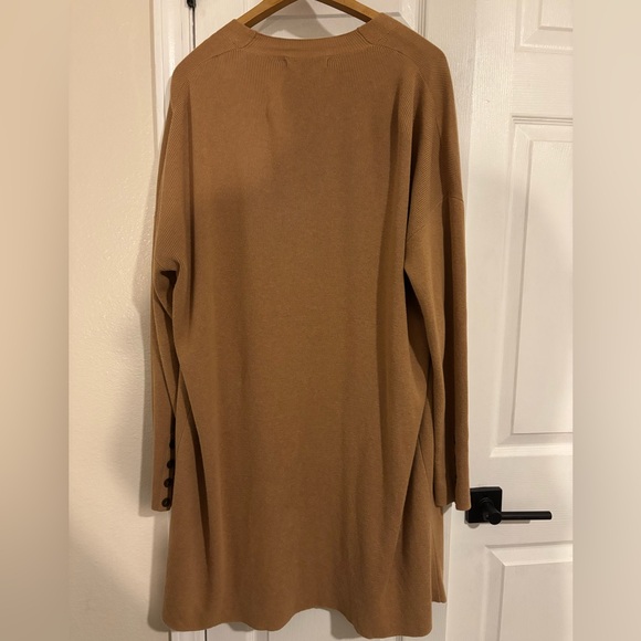 Banana Republic XL Women's Long Brown Open Front Cardigan Duster Minimalist - Picture 4 of 13